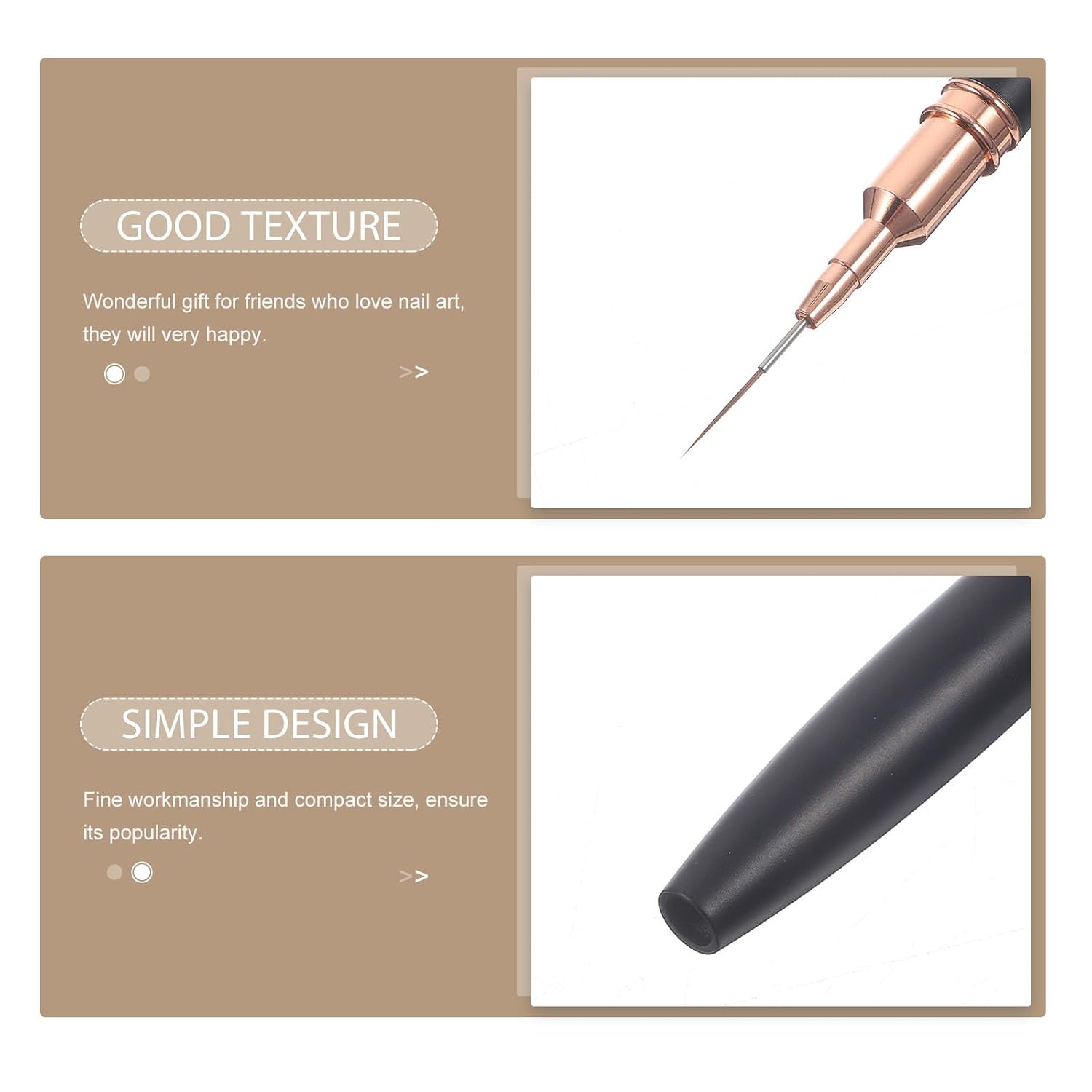 Alipis 5pcs Nail Art Liner Pens Set with Fine Detail Brushes 5mm-25mm for Manicure Painting and Nail Design DIY at Home Or Salon