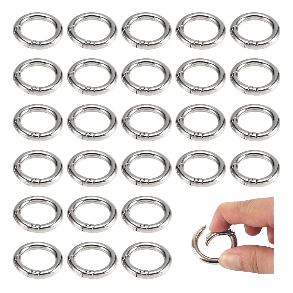 Clip Scatto Molla Rotonda - Set 12 Pezzi Multicolore Per Chiavi, Borse E Fai Da Te - Foto 3