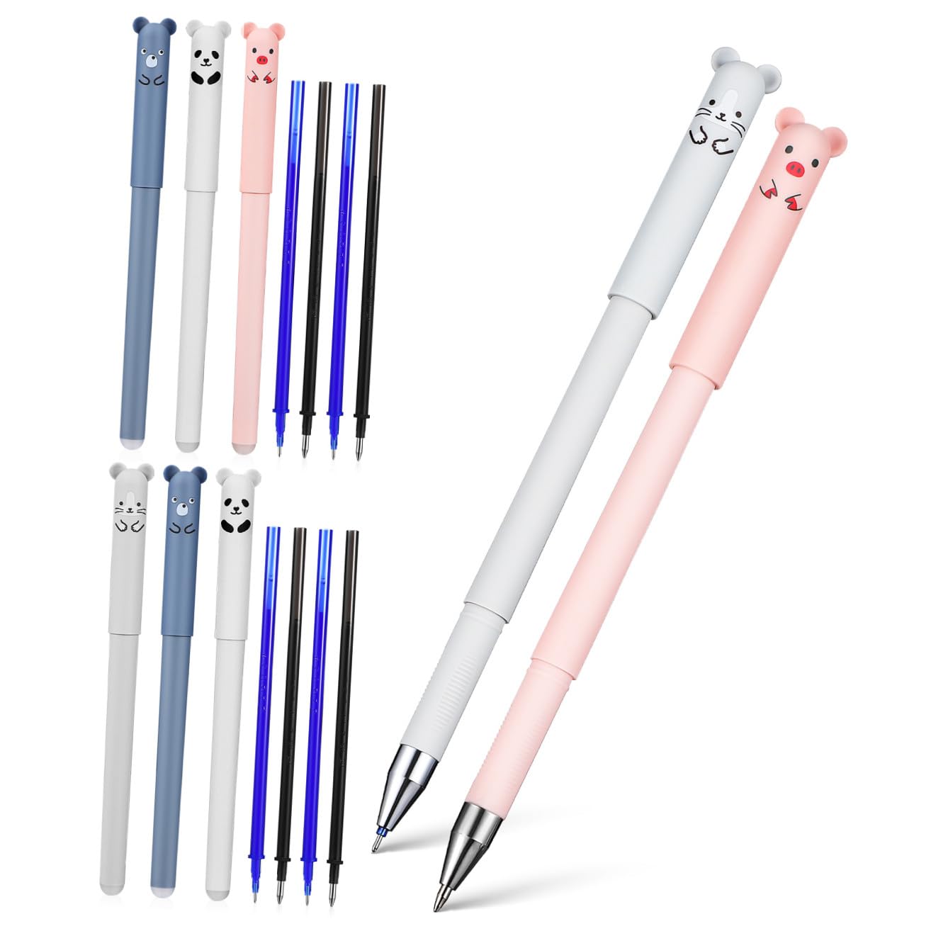 4 Set Penna A Sfera Cancellabile Forniture Trasparente Evidenziatori Penne Cancellabili Penne Cancellabile Penna Per Per Firmare Plastica 8 Pezzi * 4