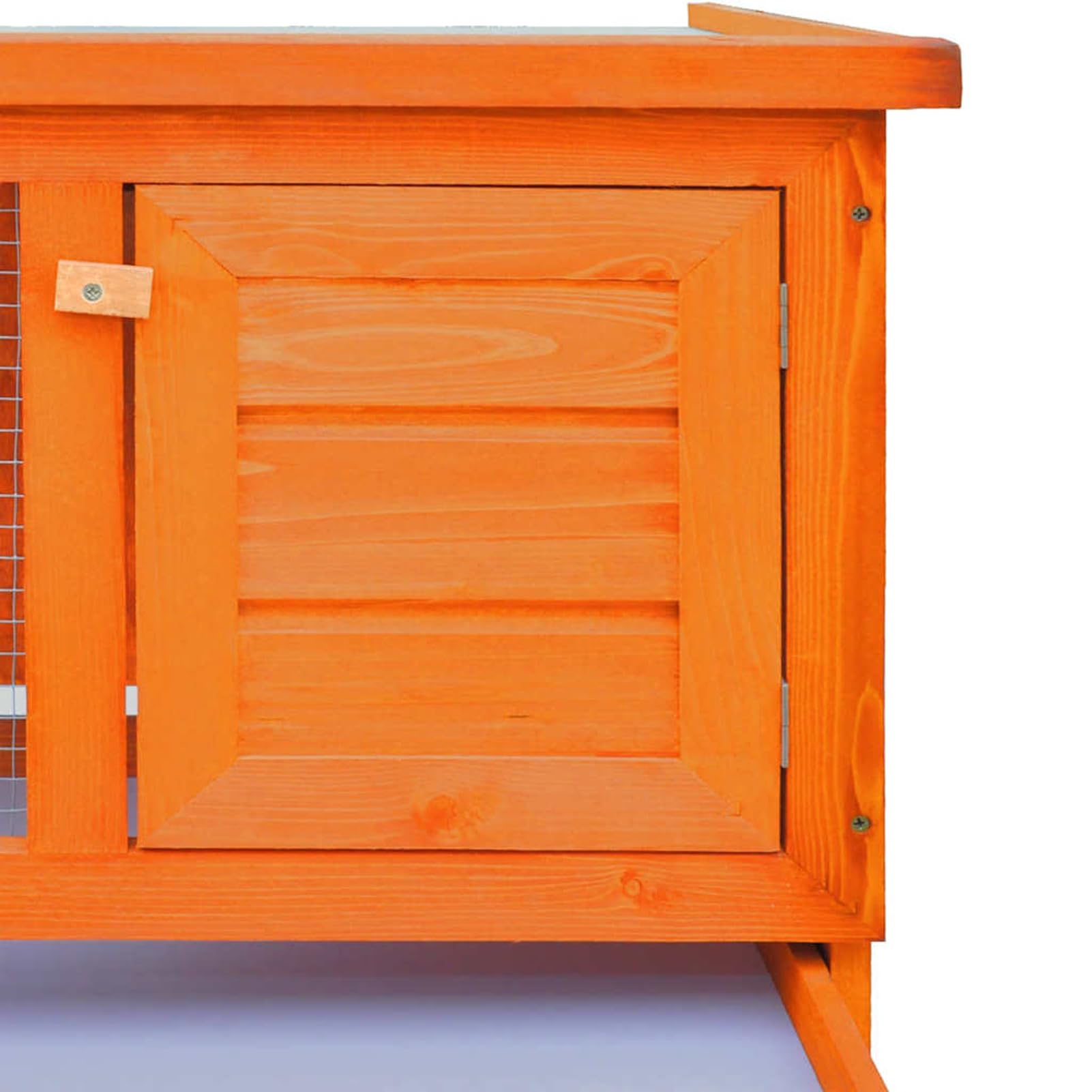 Homgoday Conejera al aire libre casita pequeños animales 1 nivel madera jaula animales jaula para pollos exterior para aves corrales gallineros conejos