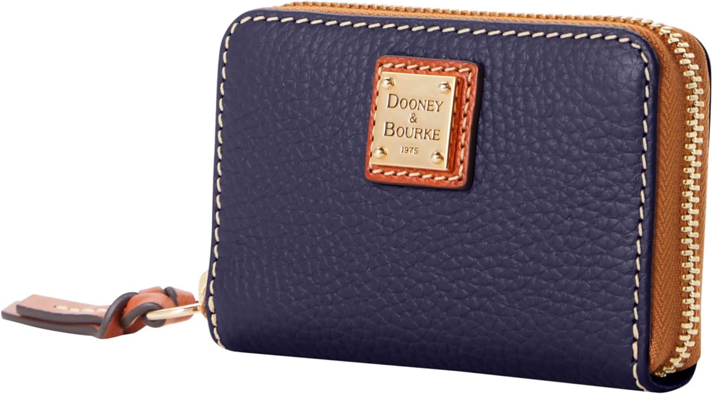 Dooney & Bourke Pebble Grain Large Zip Around Credit Card Case