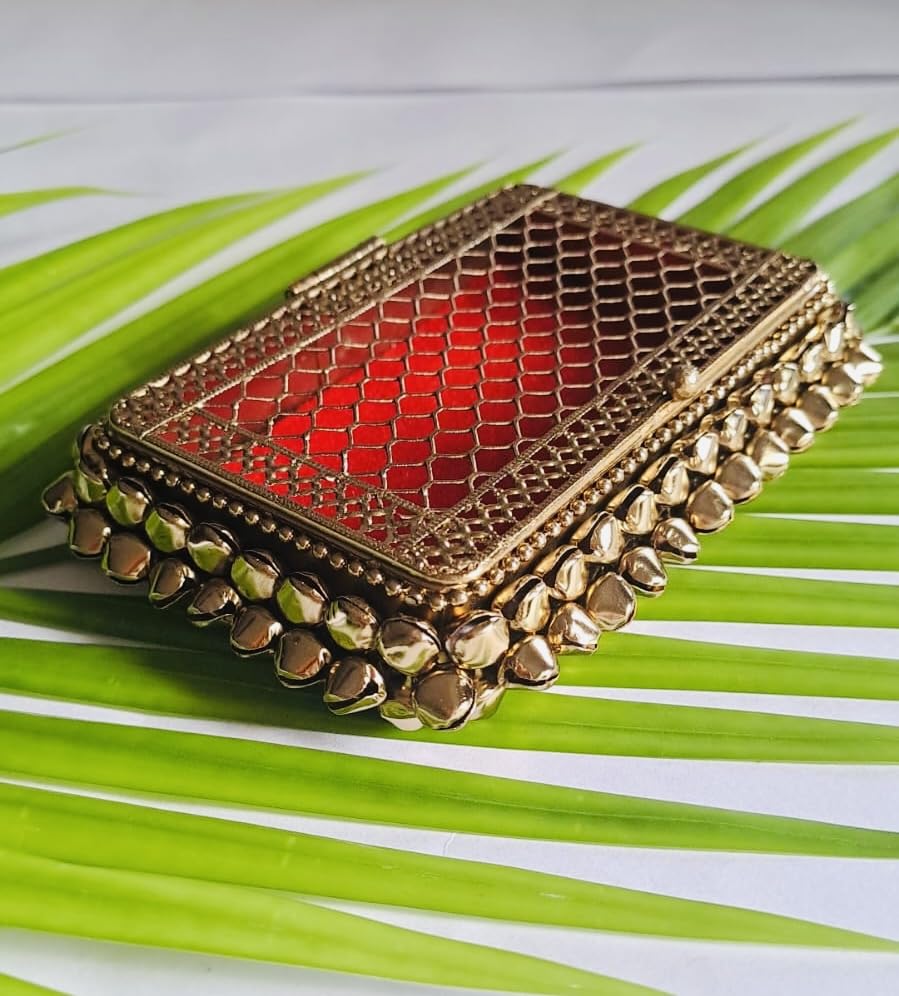 Home Storiee Decorative Coin Box - 4 x 2 Inch Metal Shagun Ginni Dibbi for Silver/Gold Coins, Return Gift Sikka, Gifting Purpose - Pack of 1-picture-10