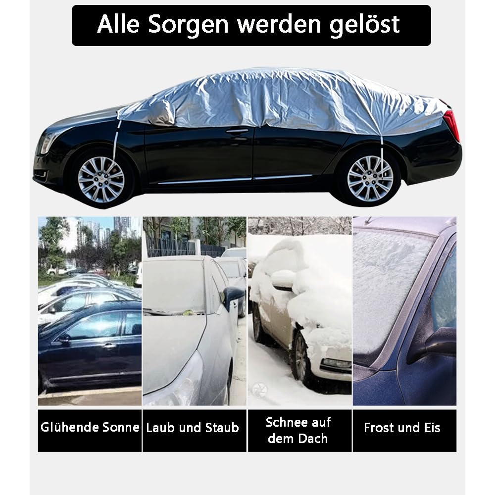 Halbgarage für Auto Silver Halb Garage SUV Universal MAX:520cm