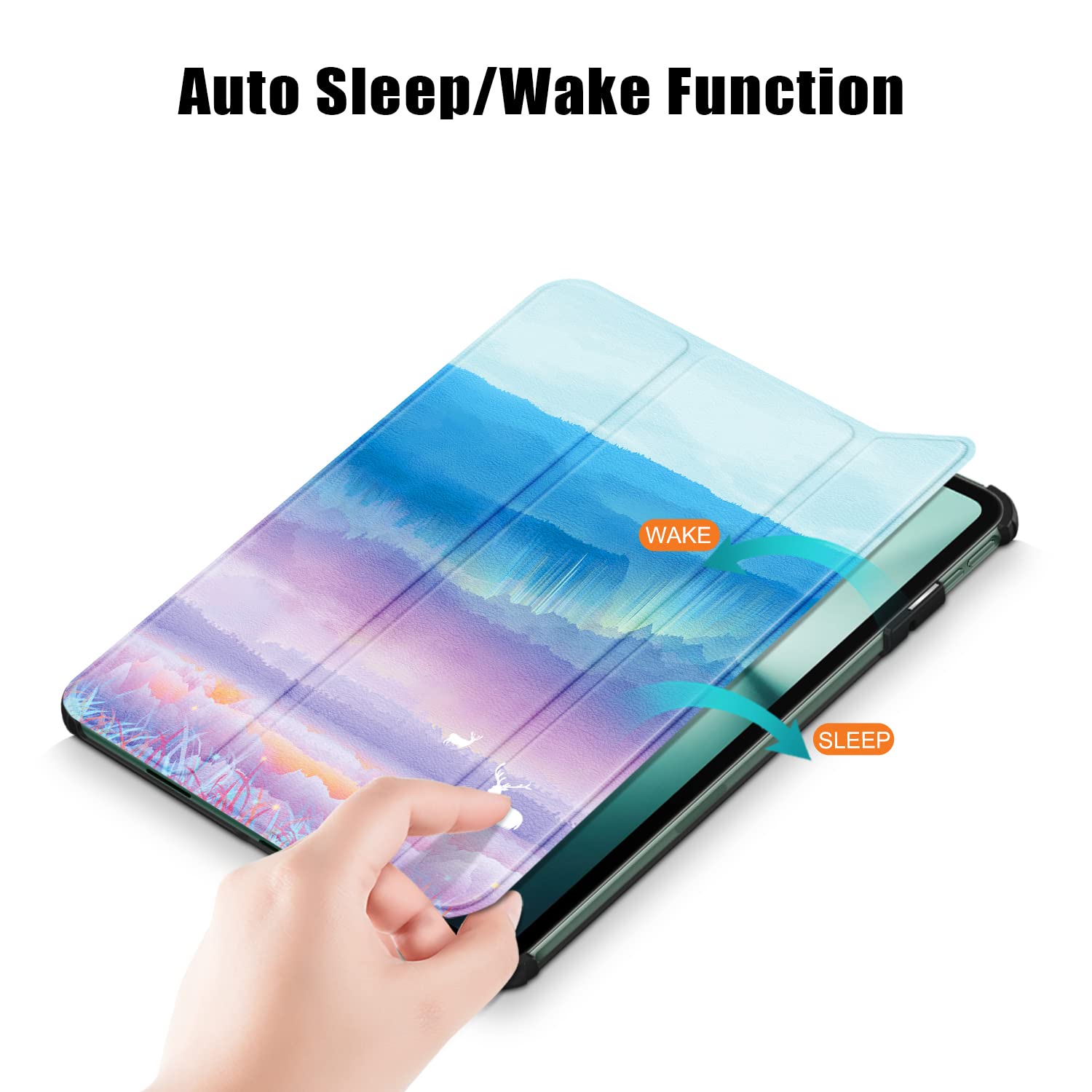 Custodia Per Oneplus Pad 2023 11.6 Pollici Con Portapenne E Supporto - Cover Smart Con Auto Sleep/Wake, Retro Trasparente, Antiurto, Blu