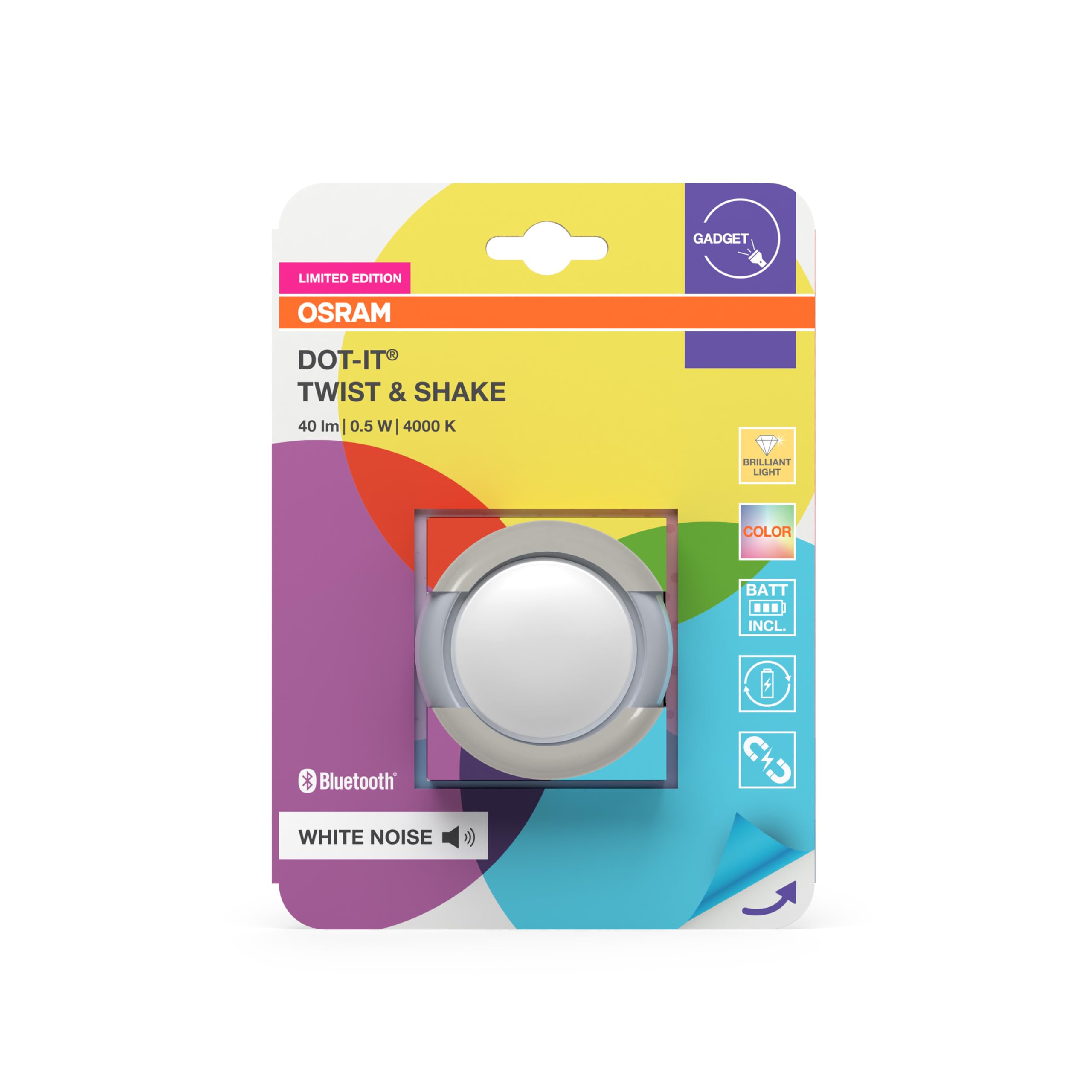 Osram SMART+ DOT-IT TWIST & SHAKE smartes Nachtlicht 16 Mio RGB Farben magnetisch 6er Set