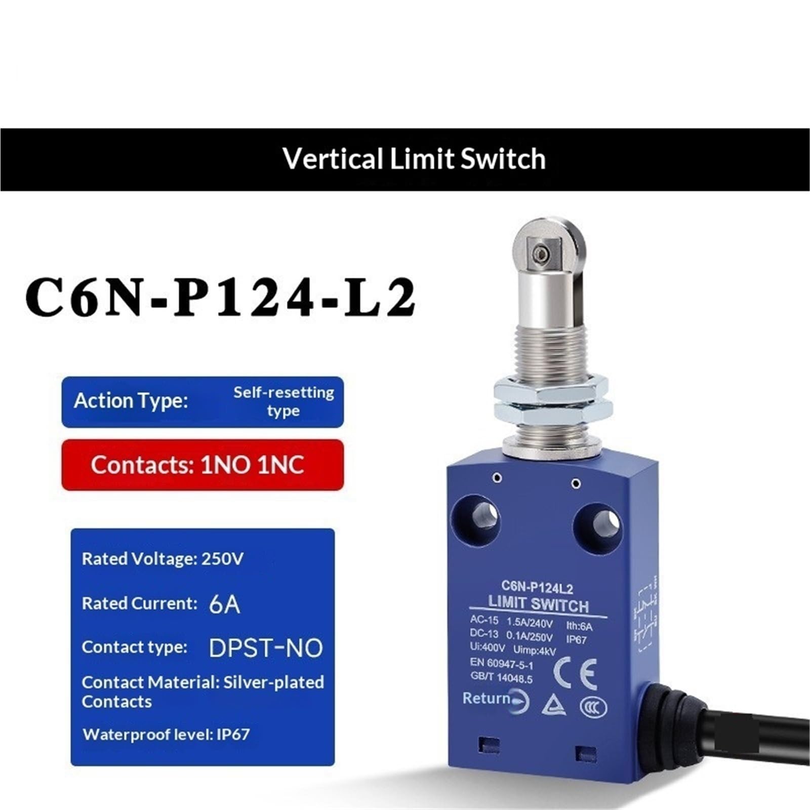 Finecorsa, C6N-P124L2 Finecorsa Impermeabile Auto-ripristinante Lungo 2 Metri(C6N-P124L2)