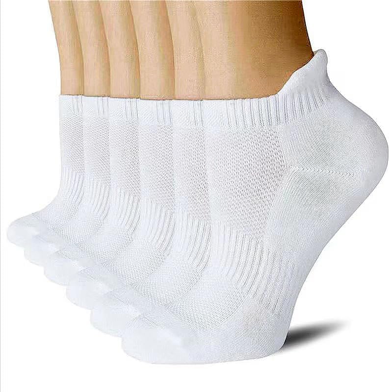 Calcetines blancos para mujer, calcetines deportivos para correr, calcetines deportivos de corte bajo, calcetines de tobillo para hombres y mujeres,