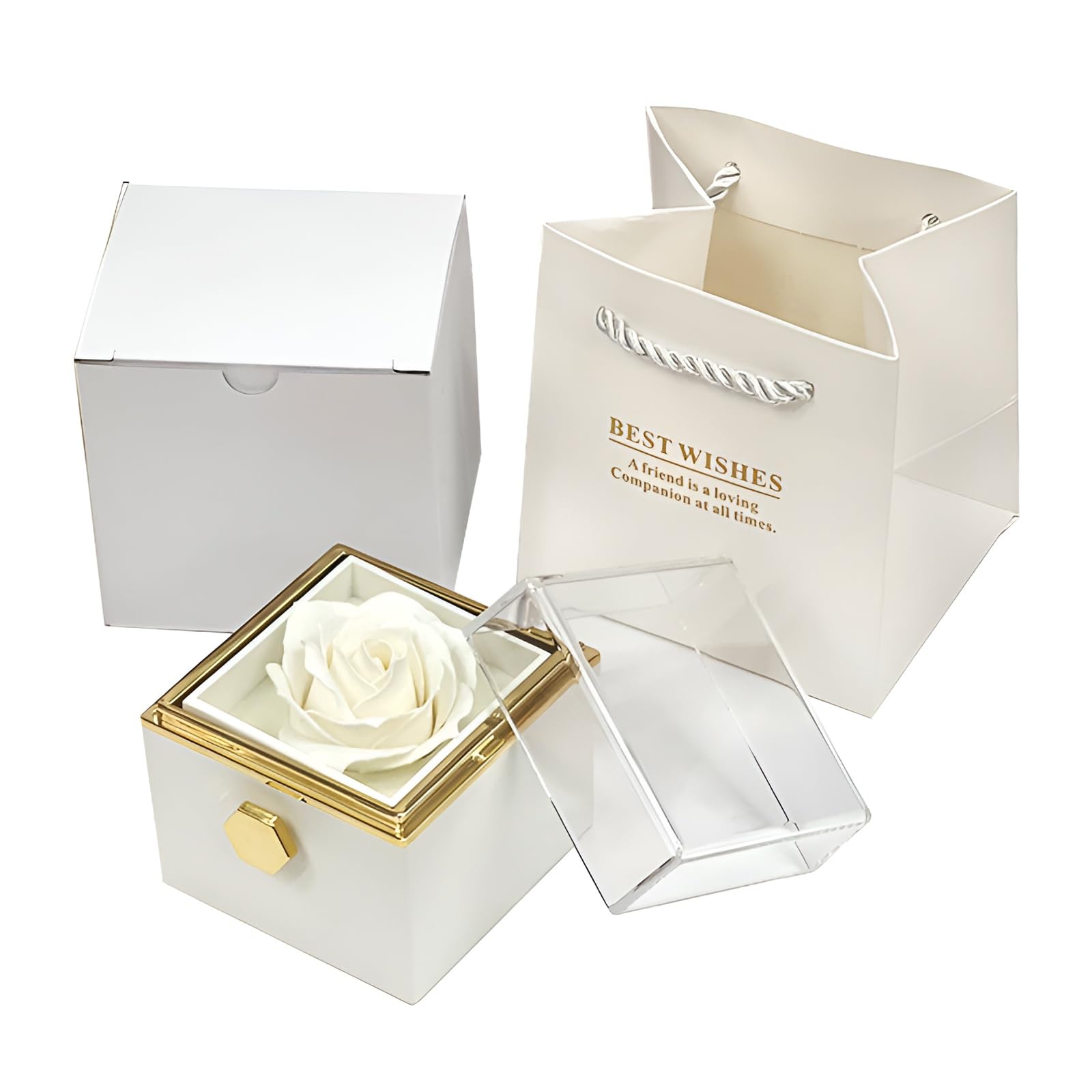 Amazon｜[pronala]回転ジュエリーボックス【新しい】永遠の花告白 バラ