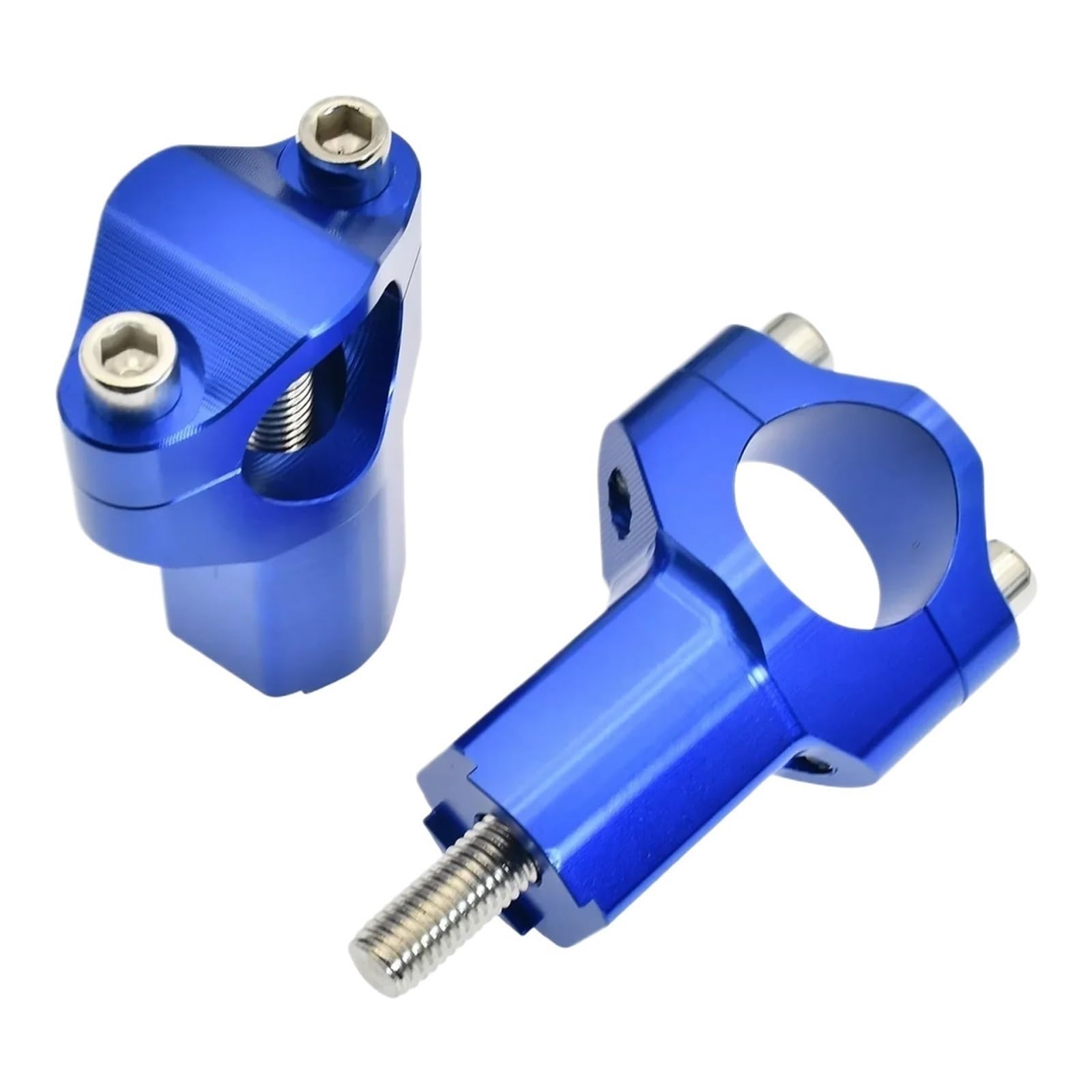 KWEZ Motorcycle 55mm CNC Handlebar Riser Bar Clamp Mount Fit For SX(Blue)