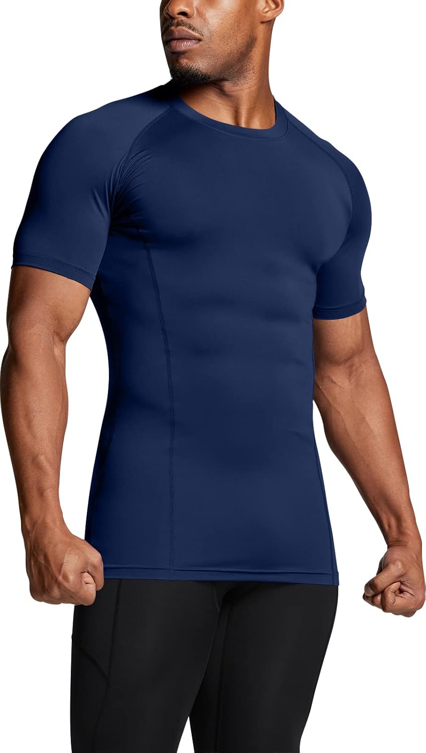 ATHLIO Men's Cool Dry Short Sleeve Compression Shirts, Sports Baselayer T-Shirts Tops, Athletic Workout Shirt - Image 5