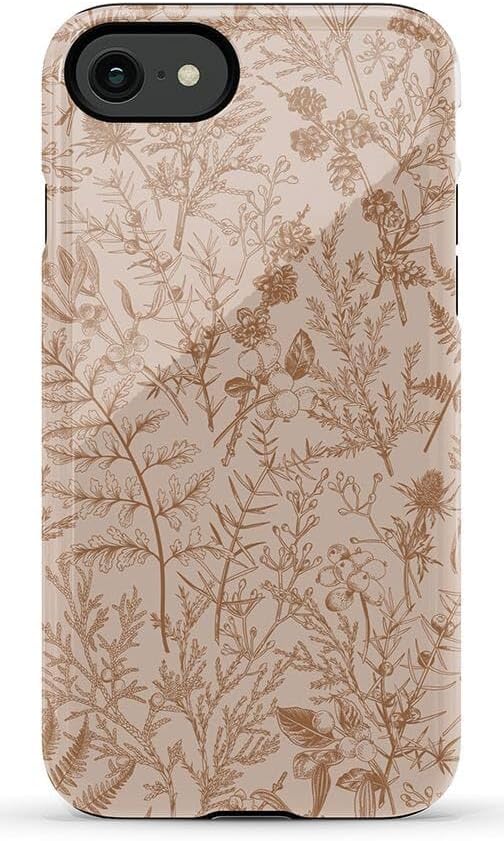 Casely iPhone SE (2020 & 2022) Case | Beige Garden | Neutral Floral | Essential Slim Dual-Layer Protective Design