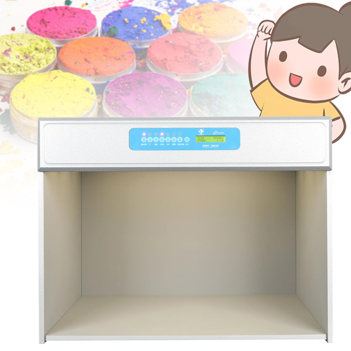 Armoire d'évaluation des Couleurs Armoire de Correspondance des Couleurs Caissons Lumineux de Couleur LED 6 Sources de lumière : D65 TL84 UV F CWF