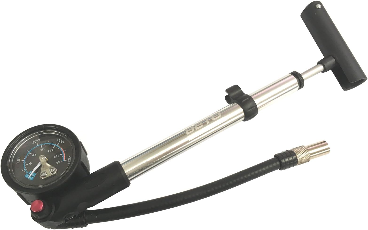 Beto SP-002AGN Alloy Bike Shock Pump with Gauge, Silver