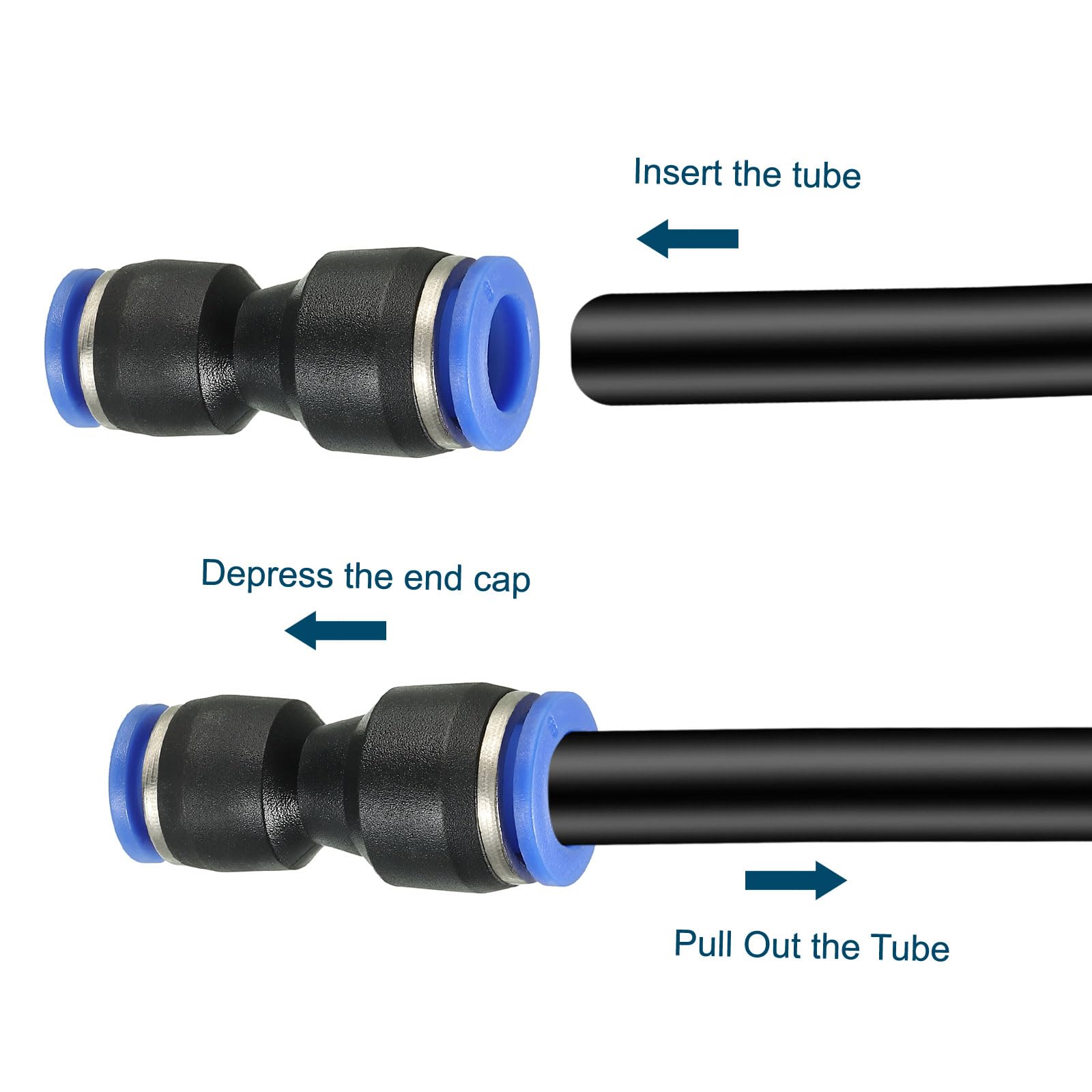 QUARKZMAN 6pz Gas E Acqua Connettore Rapido Per Tubo Diametro
