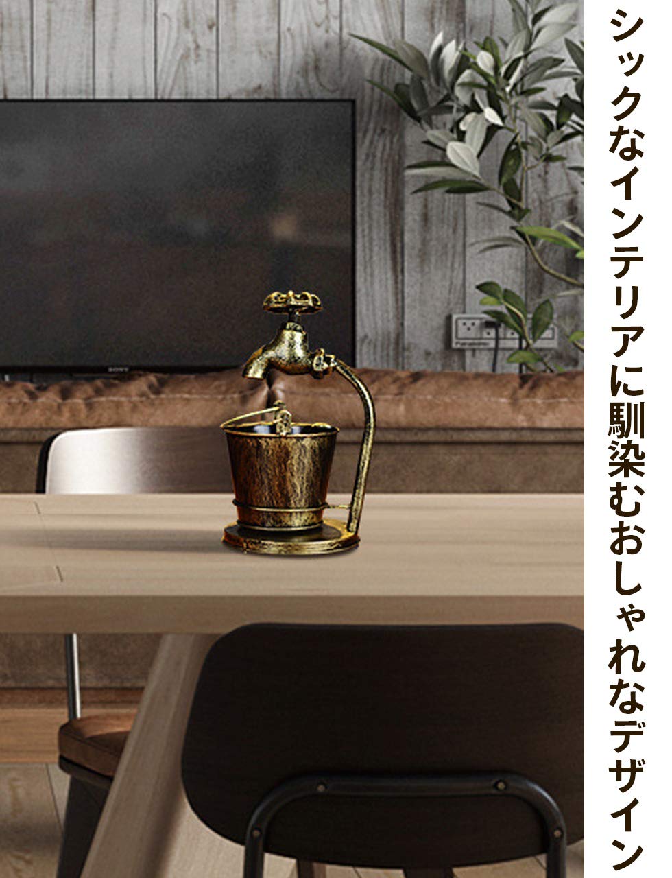 Amazon.co.jp: KIMIRY 灰皿 水道 蛇口 バケツ 鉄製 アンティーク