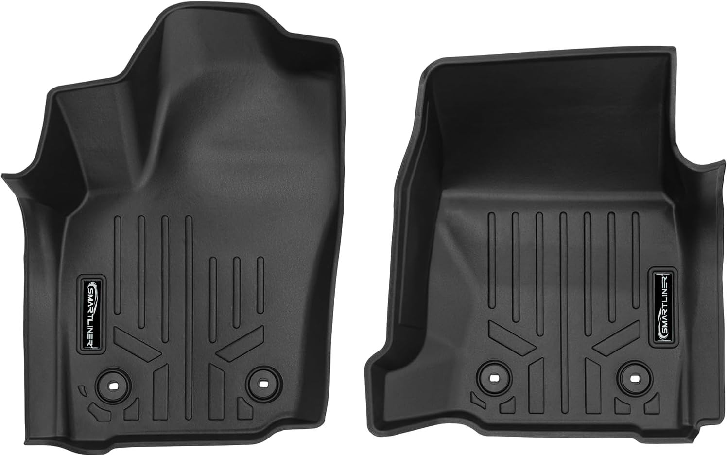SMARTLINER All Weather Protection Custom Fit 1st Row Floor Liner Set Compatible with 2024-2025 Toyota Tacoma
