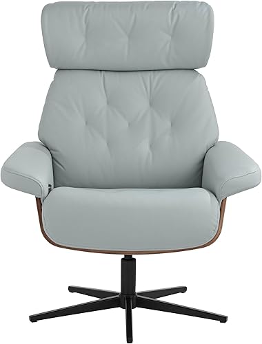 Miniatura 8 de Benchmaster Sillón reclinable y otomano giratorio ajustable color azul cielo Melia