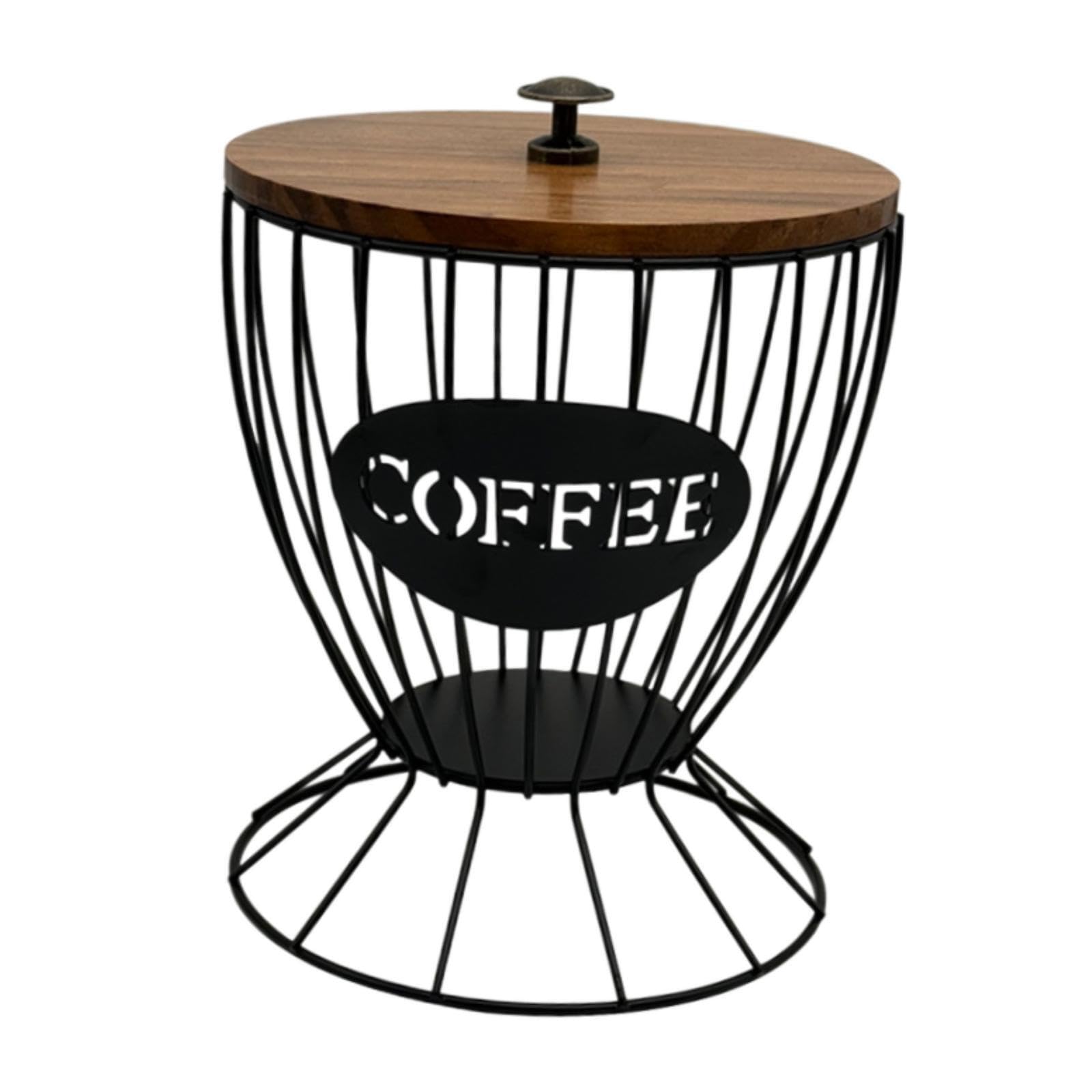 Twisaxc Light Modern Coffee Pod Holder Gorgeous Coffee Storage Basket Sturdy Wire Filter Holder Multifunctional Wire Storage Basket For Kitchen Countertop