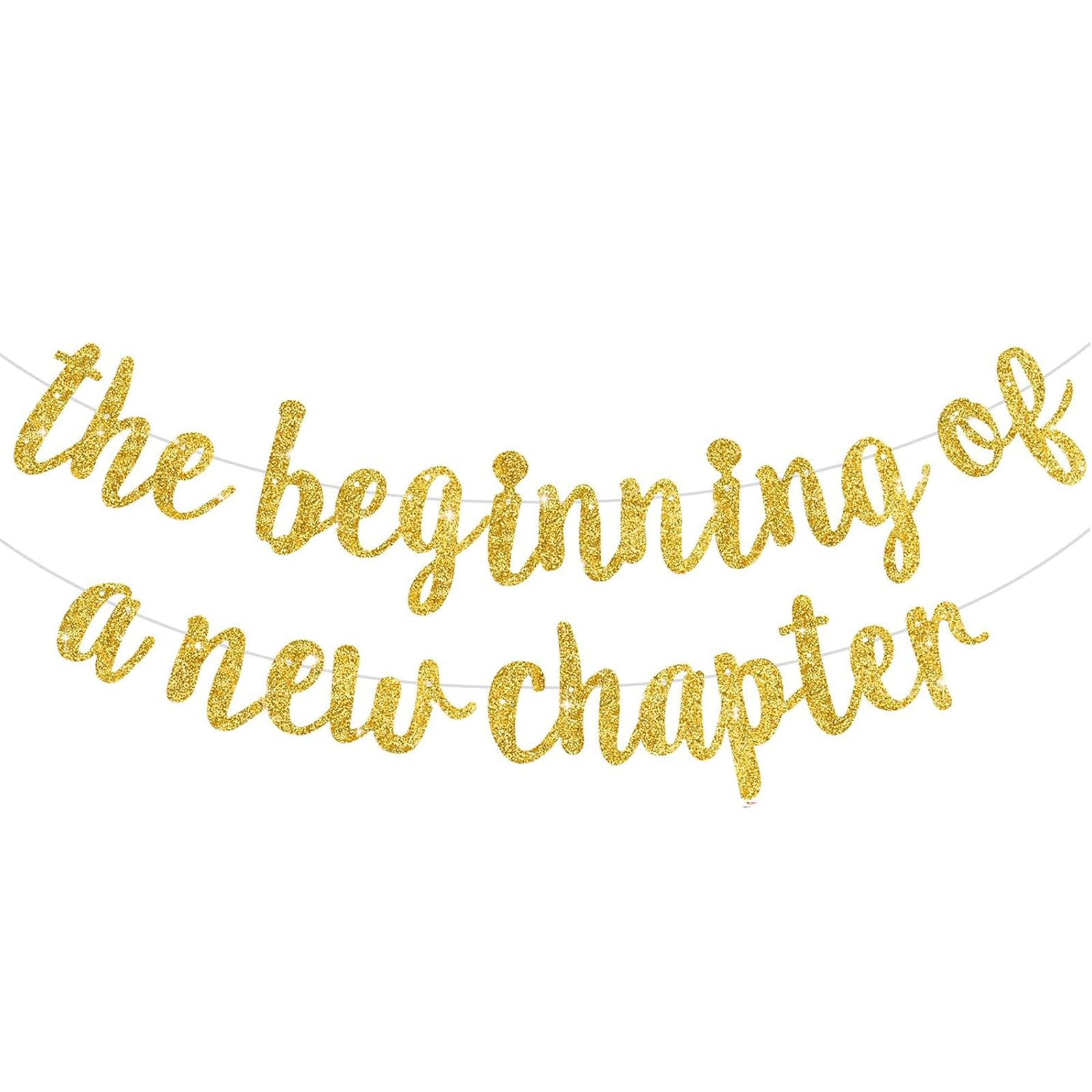 Gold Glitter Congratulations Banner - Elegant Party Decor for Graduation, Retirement & New Beginnings - Reusable Celebration Banner with Handwritten Script