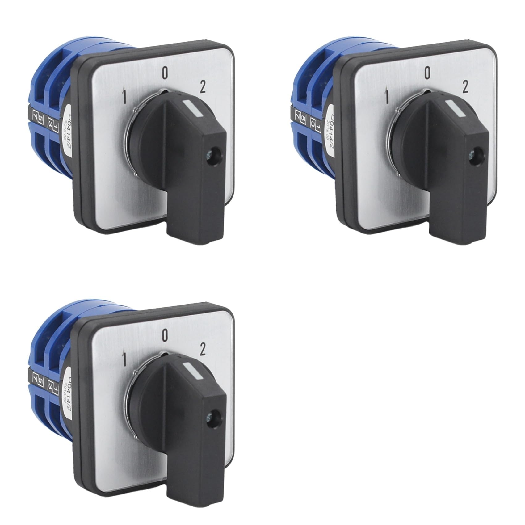 3X Changeover Switch 3 Positions 8 Terminals Universal Rotary Cam Latching Switches 32A