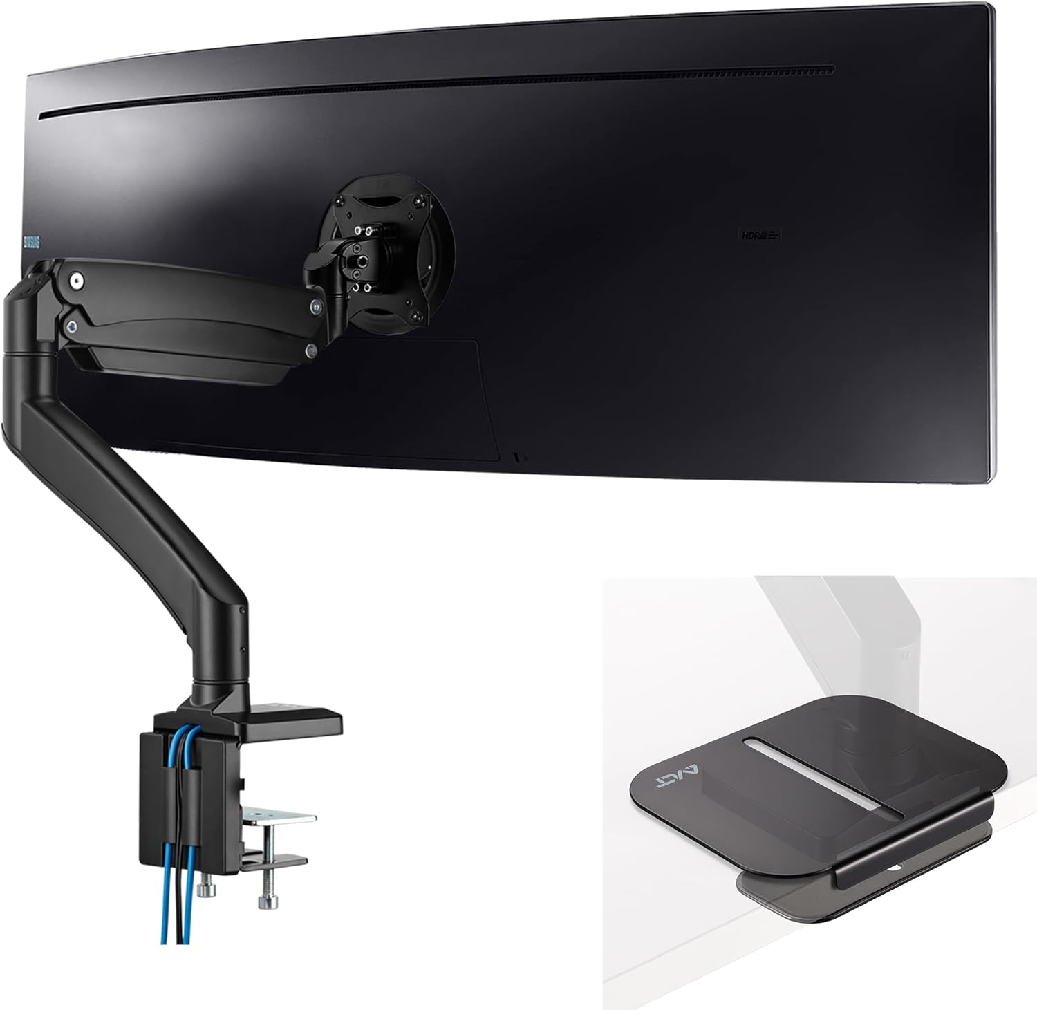 AVLT Single Monitor Arm and Reinforcement Plate