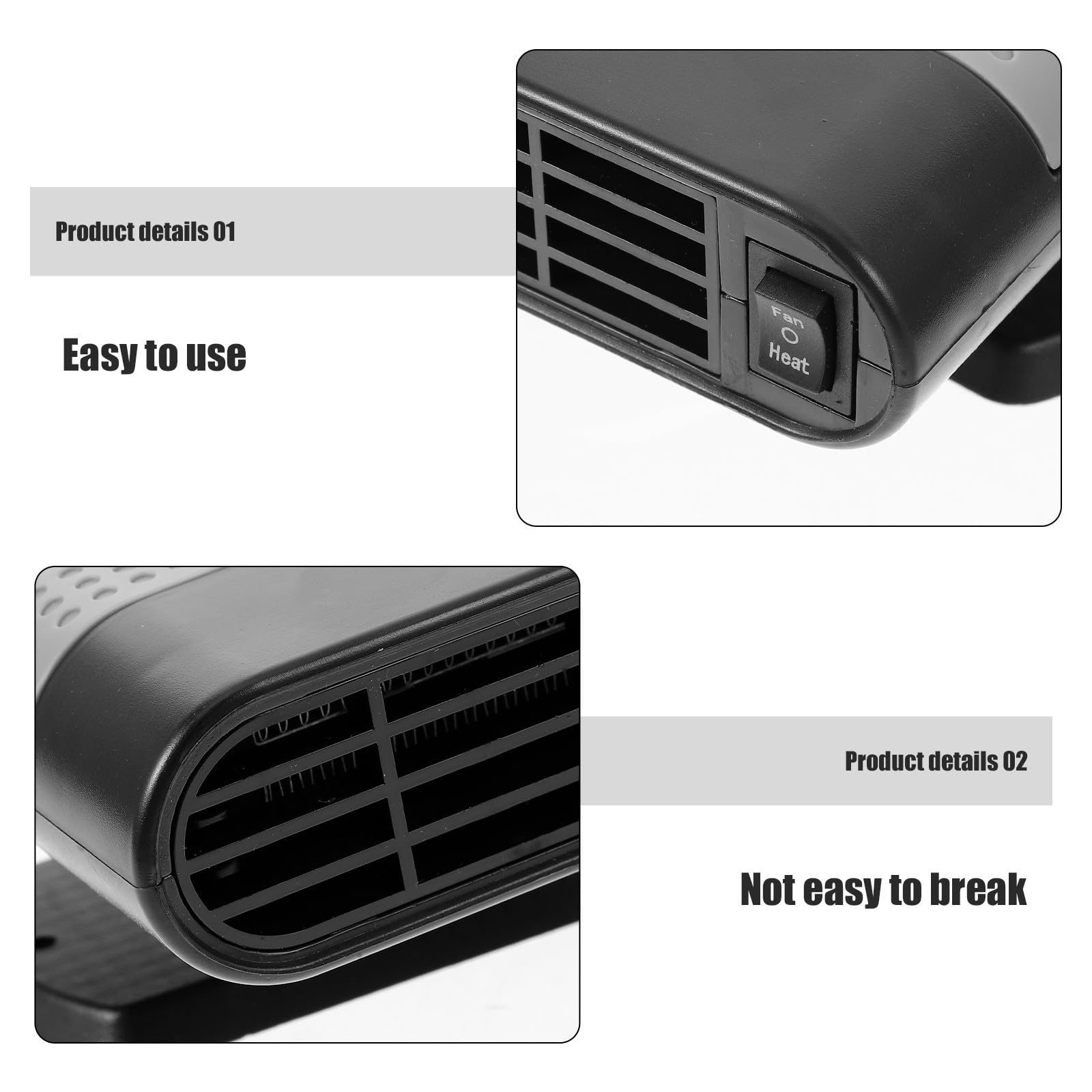 Desempañador de Coche 12v Portátil Abs para Parabrisas Vehículo