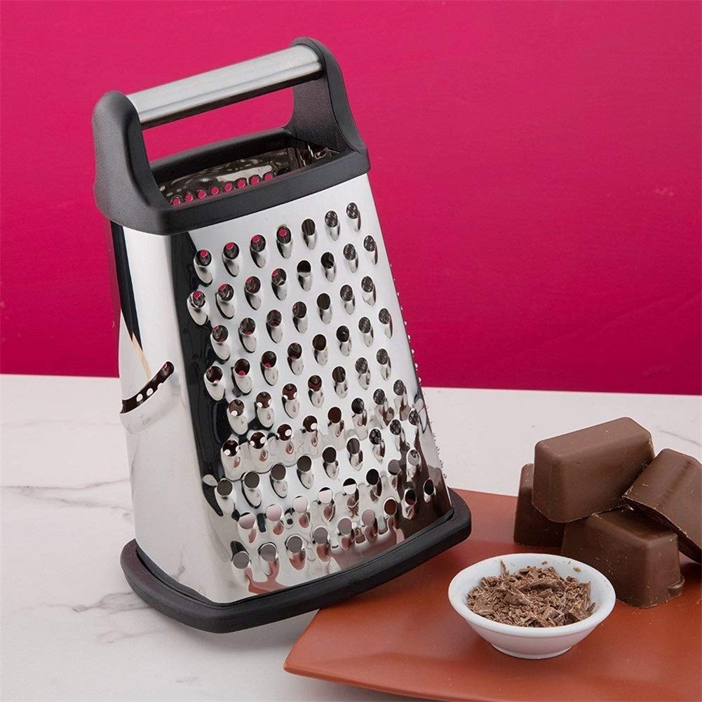 Grattugia professionale a 4 lati, in acciaio inox, 24,4 cm, per grattugiare zenzero e verdure