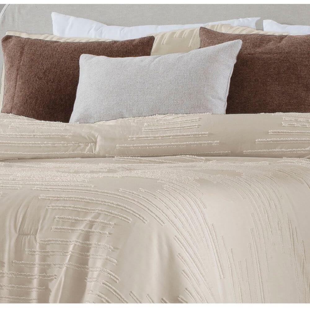 ANTILO TEXTIL Edredón Colcha boutí Charlise Fundeco (Beige, 150 cm)