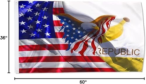 Miniatura 5 de Bandera de plátano, bandera de Águila América, bandera para decoración de interiores y exteriores, bandera de 3 x 5 pies, poliéster de doble costura