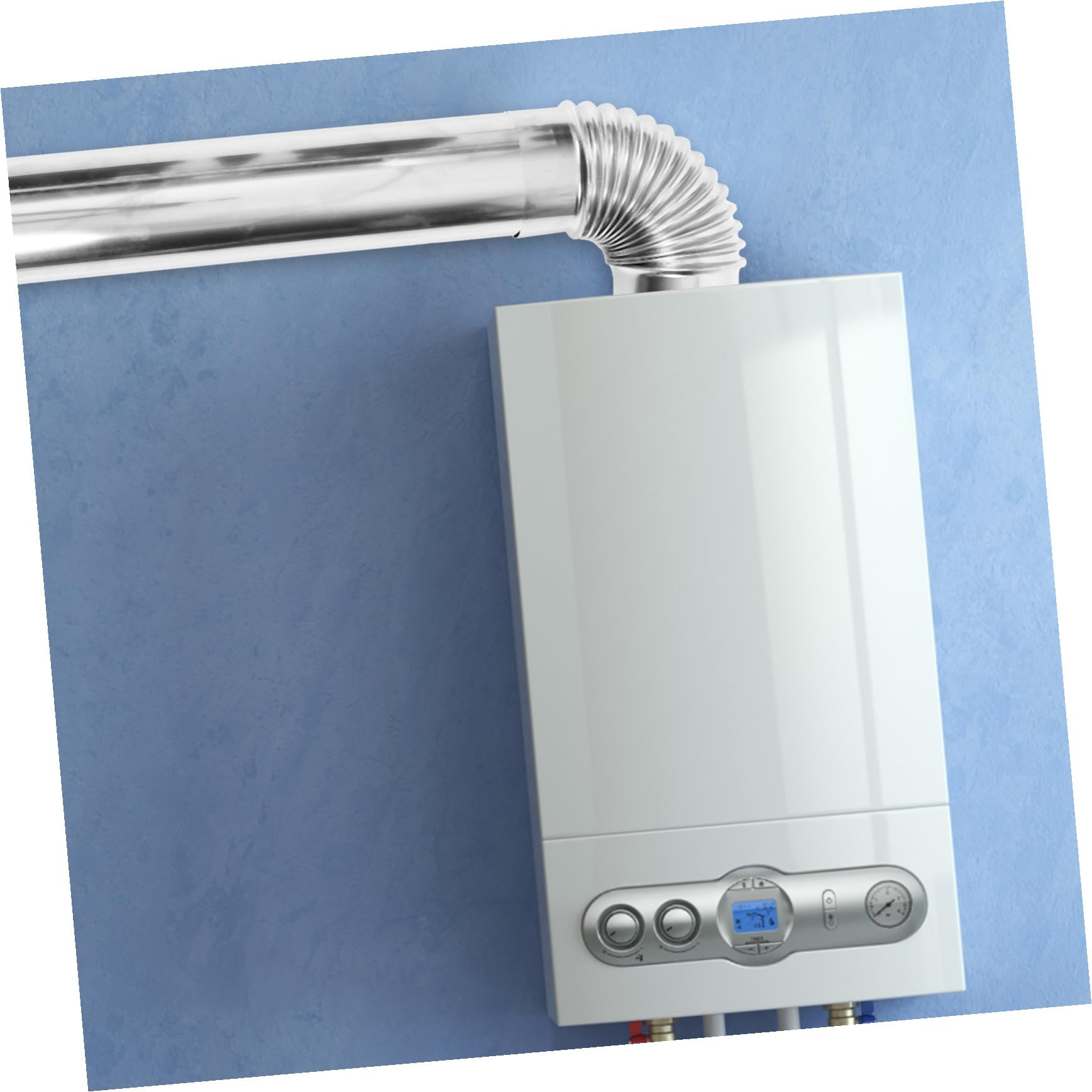 Tubo Acciaio Inossidabile con Curva Accessori Scarico per Caldaie e Camini Resistente Alte Temperature Facile Installazione