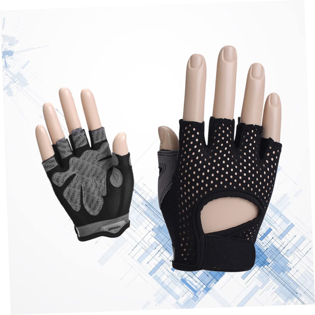 YARNOW 2 Pezzi Guanti Da Allenamento Incrociato Guanti Da Allenamento Da Equitazione Da o Con I Pesi Imbottiti Di Palma Da Guida Da Donna