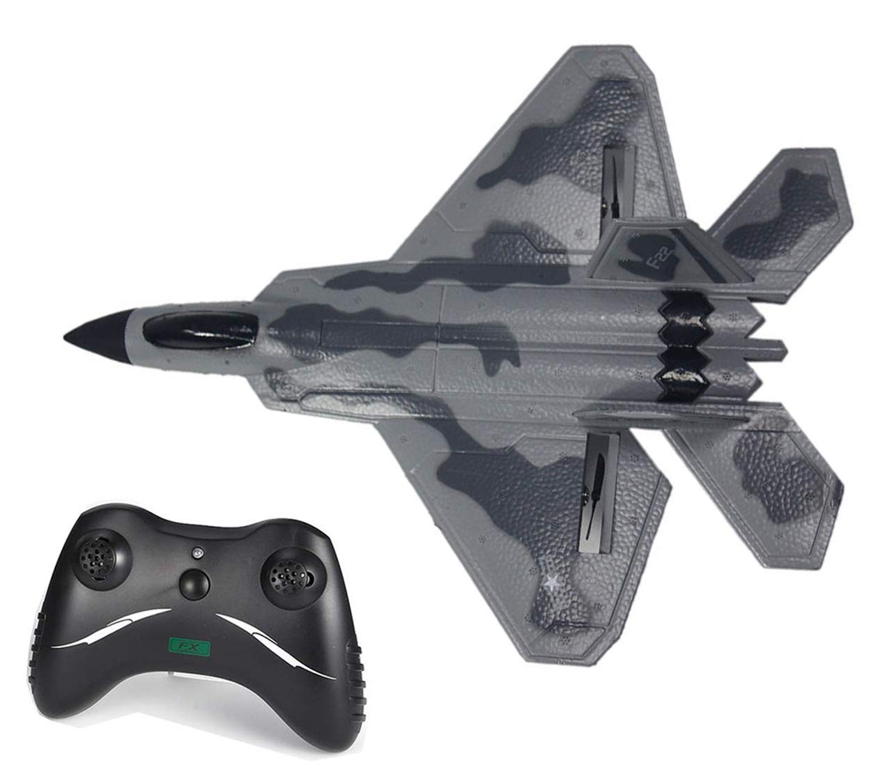 nice--buy Mini RC Airplane Raptor Model F22 F-22 F16 Fighting Falcon Su 35 Sukhoi Su-35 F/A-18C Hornet Blue Angels Radio Remote Control Jet Fighter Kids Toys Beginner RC Glider (Raptor F22)