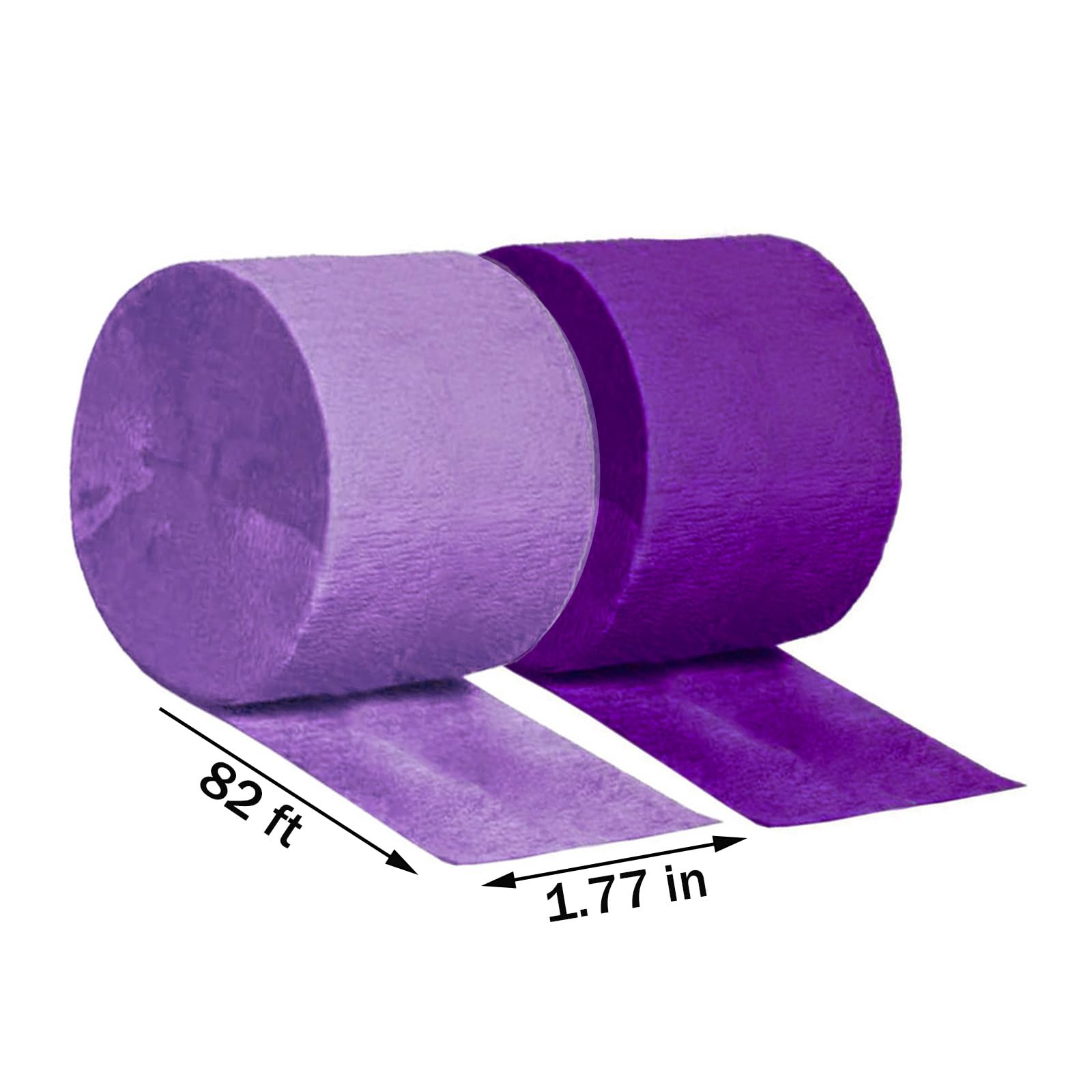 Luftschlangen aus Krepppapier, Party-Dekoration, 6 Rollen, 4,5 cm x 25 m, Violett