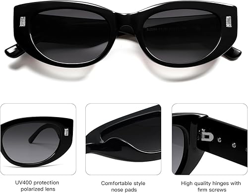 Miniatura 5 de SOJOS Gafas de sol polarizadas rectangulares de moda retro Y2K gafas de sol estrechas SJ2266