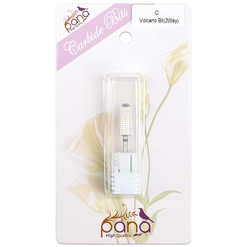 Miniatura 7 de Pana - Broca volcán de carburo de uñas para zurdos y diestros, acrílico o gel duro de eliminación rápida, mango de 332 pulgadas, manicura, arte de