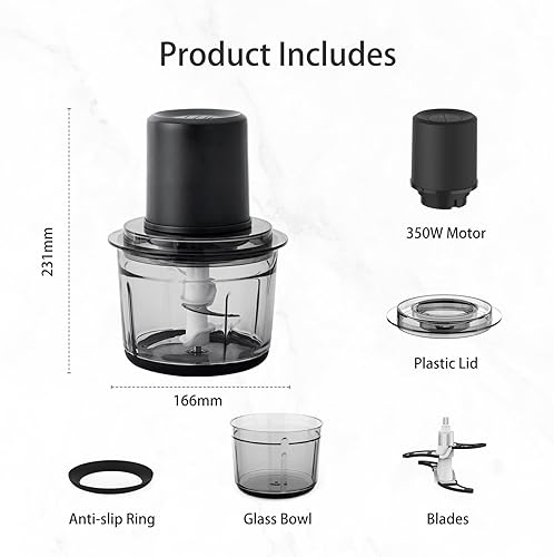 Miniatura 9 de Olayks - Procesador eléctrico de alimentos, pequeño picador eléctrico de alimentos para bebés, verduras, carne, frutas, frutos secos, picadora de