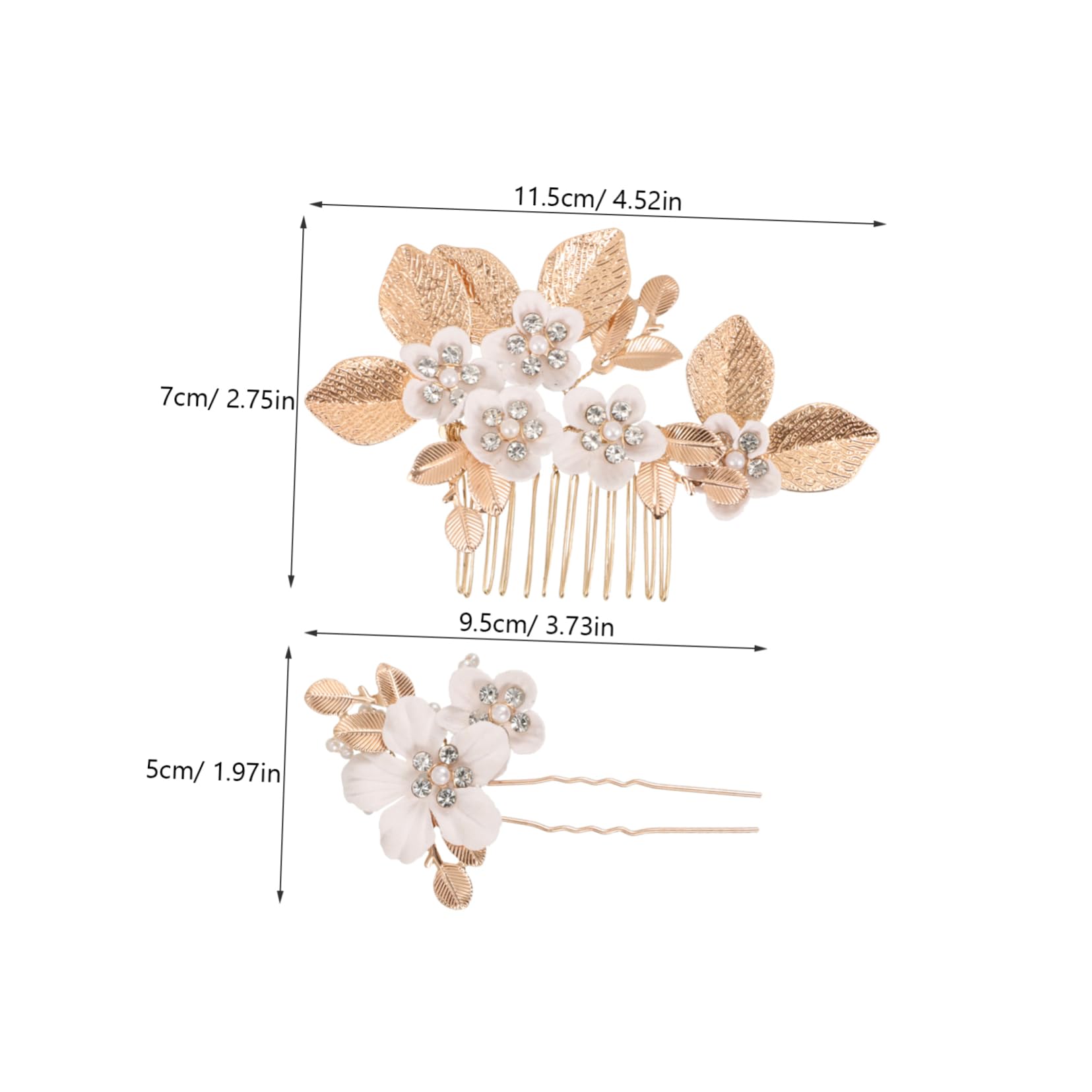 FOMIYES 4 Sets Blätter Und Blumen Haarkamm Hochzeit Haarkamm Clip Braut Kopfschmuck Blumen Haarnadel Haarschmuck Für Mädchen Für Mädchen Dekorative Haarkämme