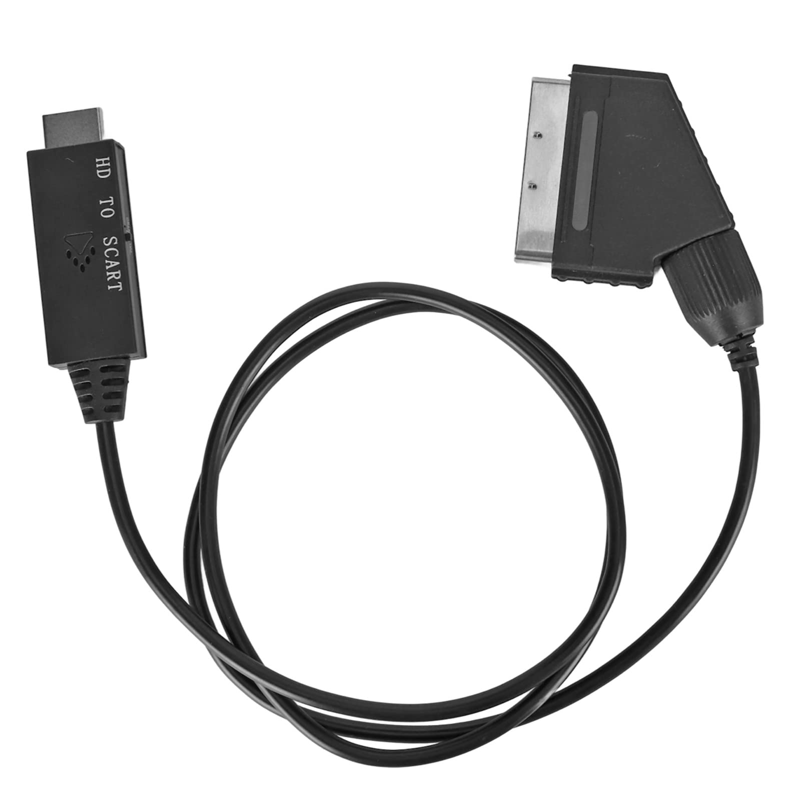 Sxhlseller Câble Convertisseur d'interface Multimédia HD vers Péritel, Adaptateur pour TV VHS VCR DVD Prenant en Charge les Modes Vidéo PAL NTSC avec Connexion Plug and Play pour Téléviseurs Plus