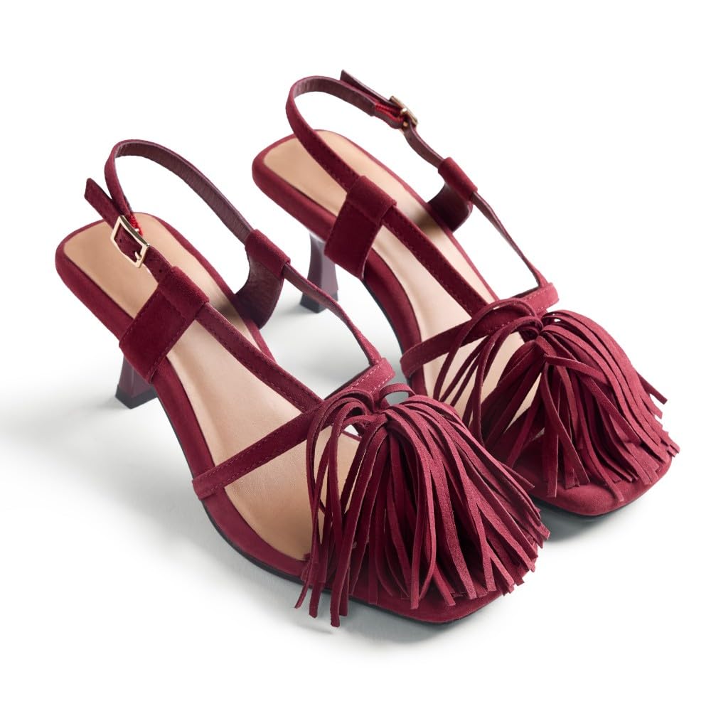 GIOSEPPO Women's Lukac T-Strap, Burgundy, 6 UK