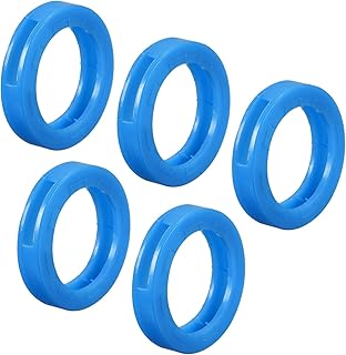PATIKIL Key Cap Cover Rings, 20Pcs 24mm Keys Identifier Coding Tags Silicone Sleeve for Office House Apartment Blue
