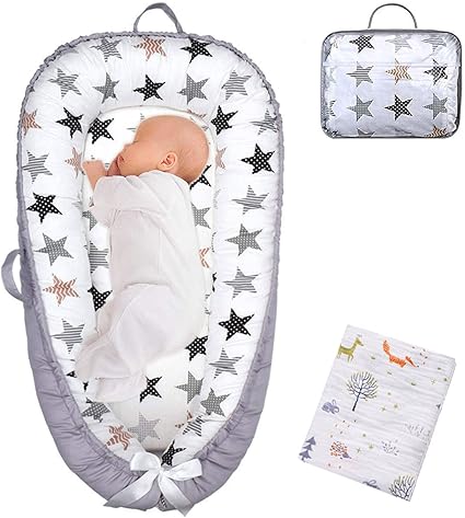 Amazon Houseyuan ベビーベッド 赤ちゃん ベッドインベッド 折りたたみ 新生児 添い寝 ベッド 持ち運び ガーゼケット付き Star 敷き布団 ベビー マタニティ 通販