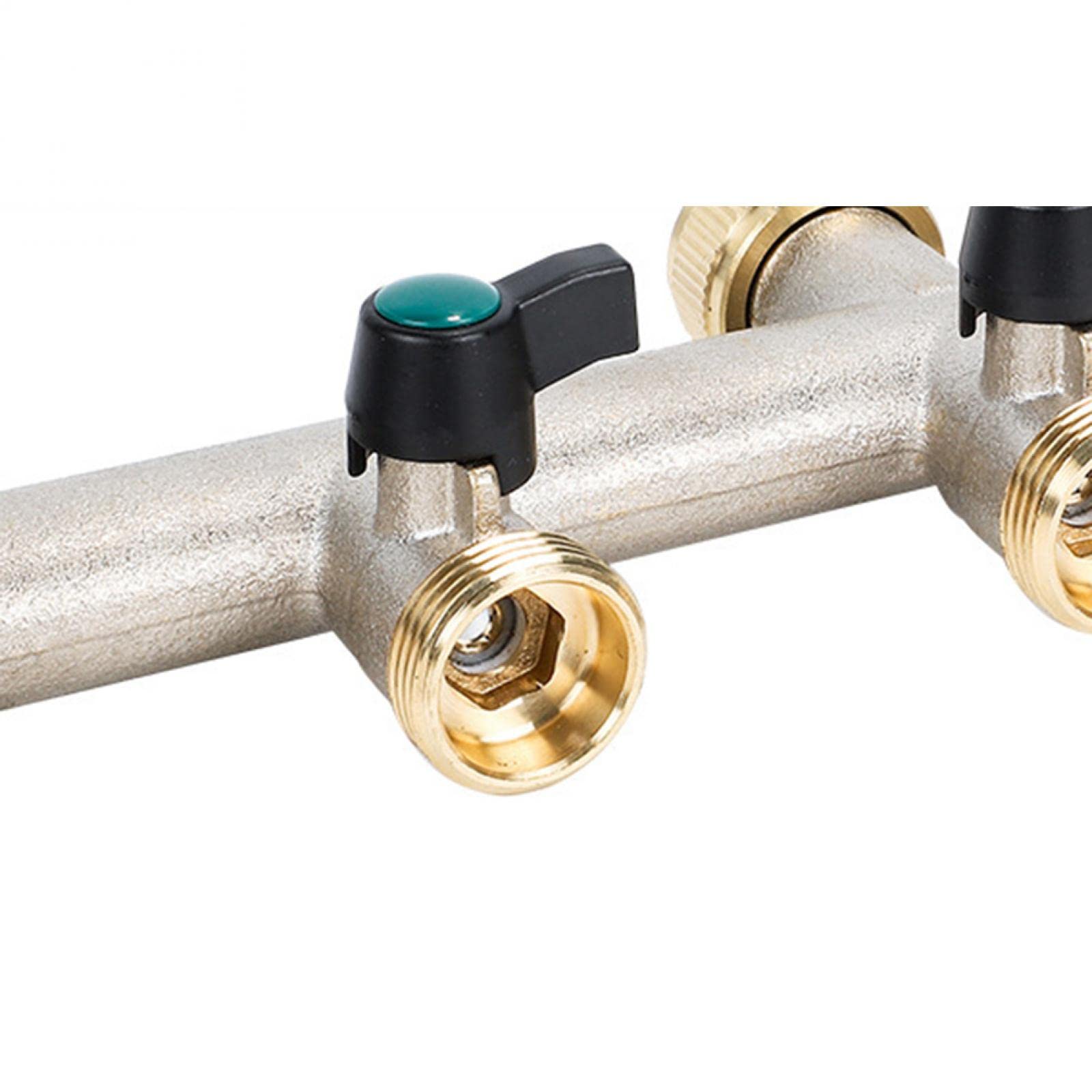 Distributore di 5 vie in ottone per rubinetto dell'acqua da giardino con 5 uscite per irrigazione fiorita e giardinaggio