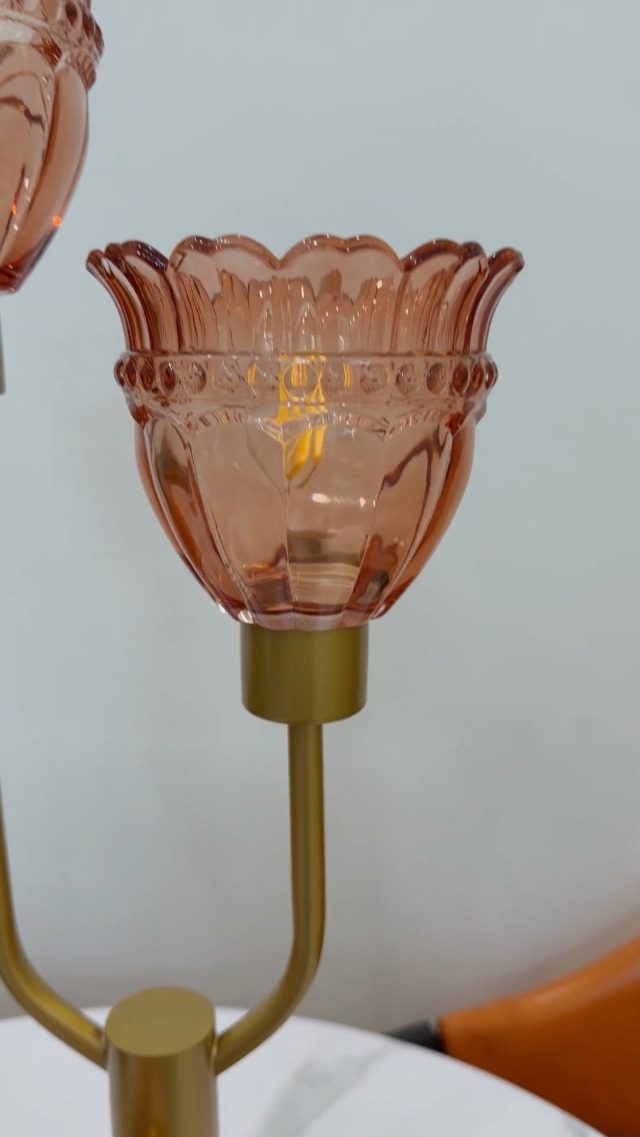 Image of Lightdot Mid Century Modern Red Glass Table Lamp Vintage Lamp Gift Dimmable