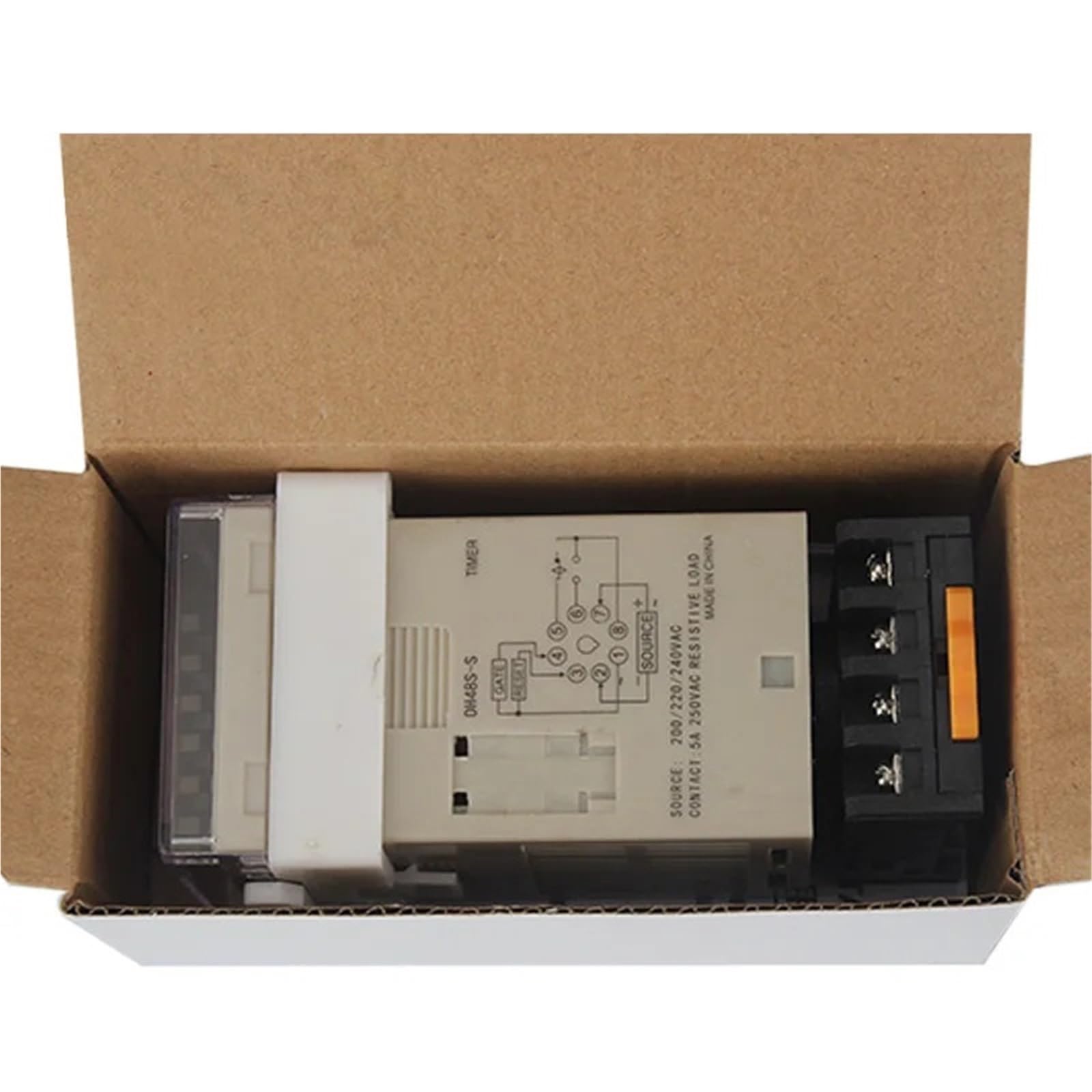 1 Unidad de Interruptor de relé Temporizador programable LED Digital DH48S-S 0,1 S-99H Base de Enchufe AC/DC 12V 24V 36V 110V 220V 380V Temporizador de Ciclo de repetición(DCAC24-240V)