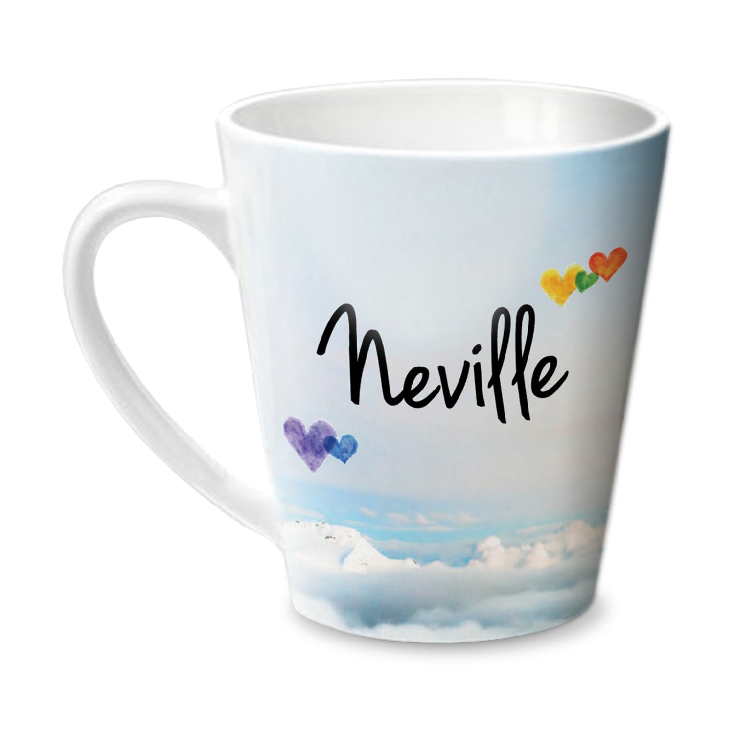 Hot Muggs® Simply Love You Neville Conical Personalised Name Ceramic, 315ml, 1 Unit