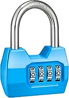 Vista 30 de 1 Pack disecu Candado de Combinación de 4 Dígitos, Candado Impermeable para Exteriores para Casillero de Gimnasio Escolar, Cerca, Portón, Cobertizo