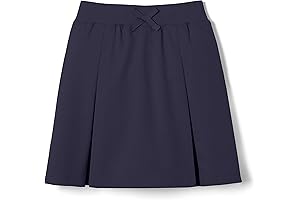 Girls' Pull-on Kick Pleat Scooter School Uniform Skirt