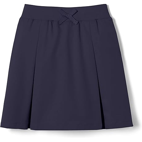 Girls' Pull-on Kick Pleat Scooter School Uniform Skirt