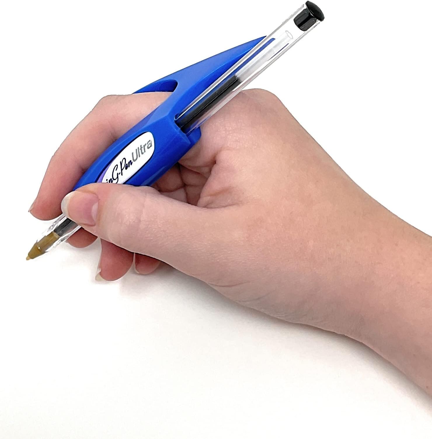 Universal Grip Support for Writing, Art Tools, and Daily Living Activities (Medium Blue, Royal Blue)