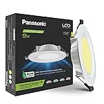 Panasonic 9 Watt LED Concealed Downlighter, LED Recessed Downlight, 85mm Cut Out, BIS & ROHS Certified, 4KV Surge Protection, Warm White Light (PDLM34093)